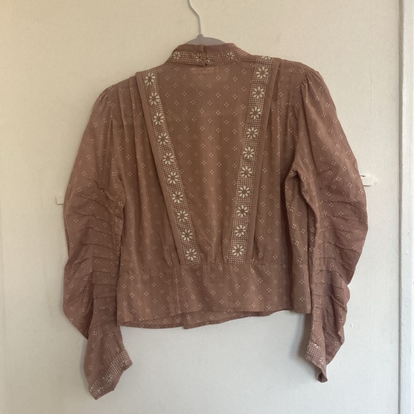 Doen Womens Remy Victorian Blouse Size S Coquette Cottagecore Bohemian Floral - Picture 11 of 11